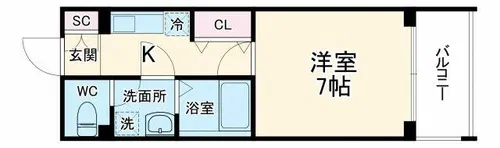 グランカーサ緑地公園【1階】の間取り