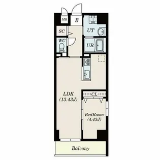 GRANDUKE正木【14階】の間取り