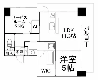 サンクステル【9階】の間取り