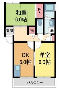ハイム伊勢【2階】の間取り