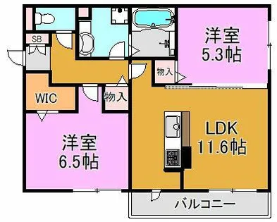 G-govern楠根【2階】の間取り