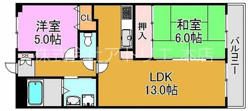 クオーレ今米【4階】の間取り