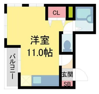 エレメンツアクア【3階】の間取り