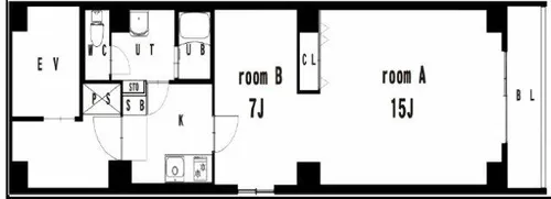 ユニーク靱公園前【3階】の間取り