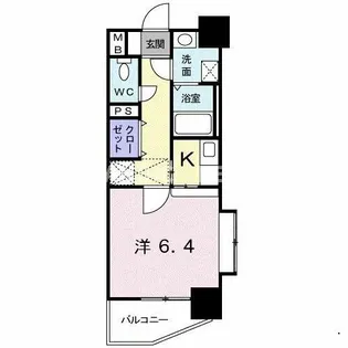ルネス六本松【1階】の間取り