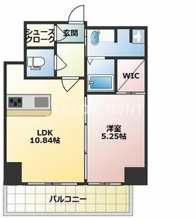 CREST西新【6階】の間取り