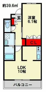 プリオールB【101号室】の間取り
