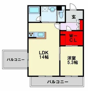 Via salakuraza【3階】の間取り