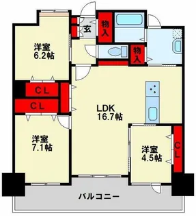 LEGEND111【11階】の間取り