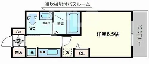 エステムコート難波WEST-SIDE Ⅳザ・フォース【2階】の間取り