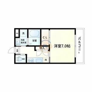 JJCOURT磯路Ⅲ【9階】の間取り