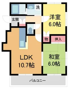 アミューズ甲東園【103号室】の間取り