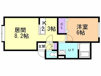 サン・ファルド【203号室】の間取り