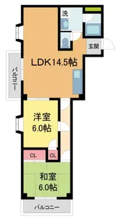 エスポアール西宮北口II【207号室】の間取り