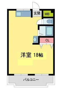 ラ・レジェール廣瀬【303号室】の間取り