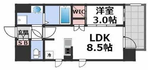 アーバンパーク御幣島【10階】の間取り
