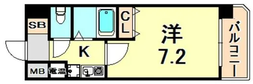 エスリード三宮【4階】の間取り
