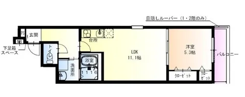 フジパレス御影本町【3階】の間取り