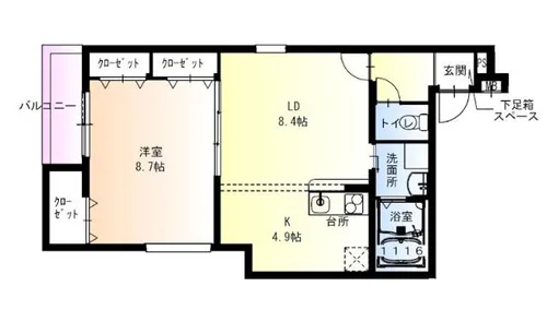 フジパレス御影本町【3階】の間取り
