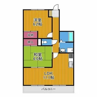 ロイヤルハイツ藤井寺【4階】の間取り