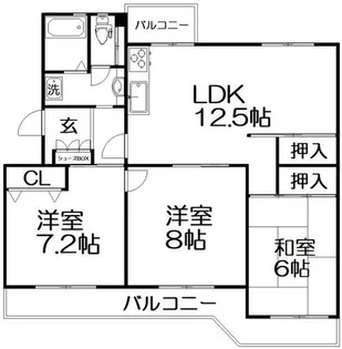 藤阪ハイツA1棟【3階】の間取り