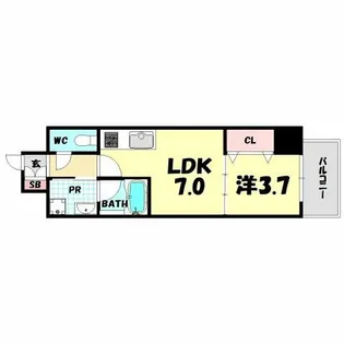 レオンコンフォート神戸駅前【13階】の間取り