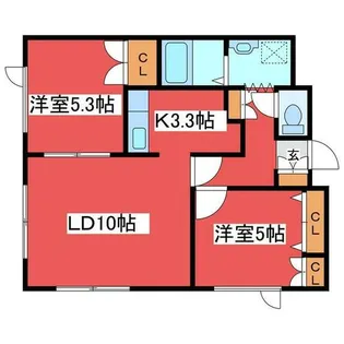 ひだまりと若葉のステラ【102号室】の間取り