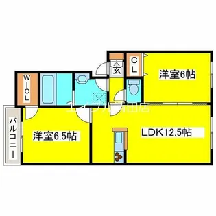 フォレスタ北野【102号室】の間取り