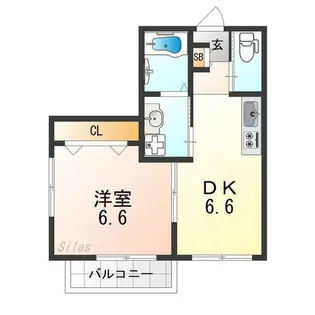 フェリシアパレス堺【1階】の間取り