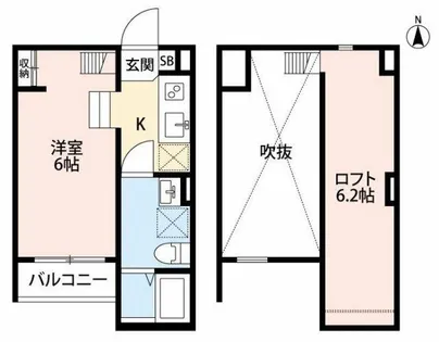 le sourire 大蓮北(ル・スーリール オオハスキタ)【2階】の間取り