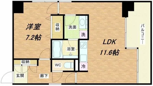 KDXレジデンス本町橋【7階】の間取り