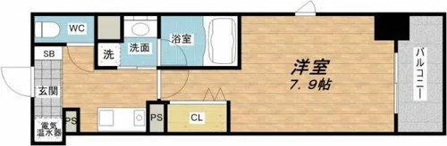クローバー・ビュー上本町【13階】の間取り
