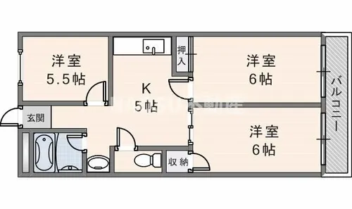 第一高山ハイツ【211号室】の間取り