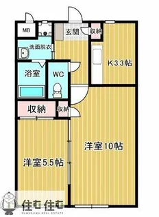 コーポラス丸山公園【205号室】の間取り