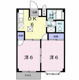 ハイツ高師台【1階】の間取り