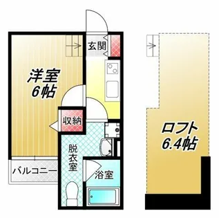 メゾンドボア加美【1階】の間取り