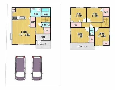 大阪府堺市中区土師町2丁【一戸建】の間取り