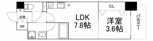 グランツ鶴見【5階】の間取り