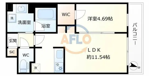 カーサレグラス福島野田【3階】の間取り