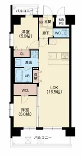 スプランディッド難波WESTⅢ【10階】の間取り