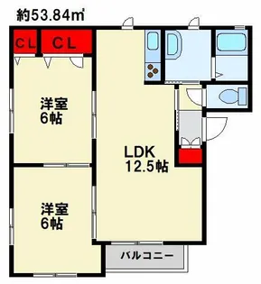 サニーヒル葛原【201号室】の間取り