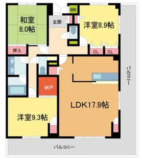 グランドメゾン苦楽園【402号室】の間取り