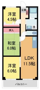 シャトレ鳴尾【401号室】の間取り