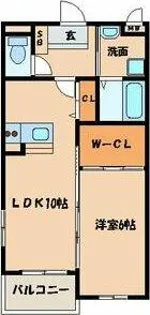 プレステージ中原東【2階】の間取り