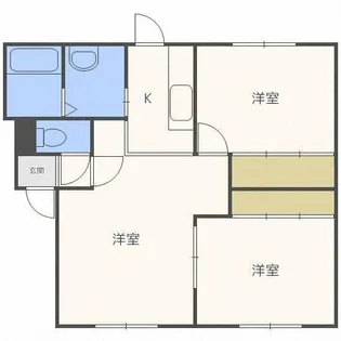 ル・シエル新川西【A202号室】の間取り