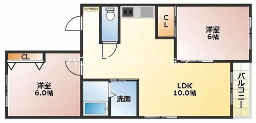 NANIWA6【2階】の間取り