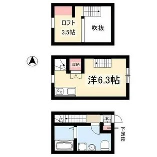 LE COCON新川町Ⅱ【1階】の間取り