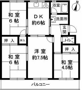 名谷8団地36号棟【2階】の間取り
