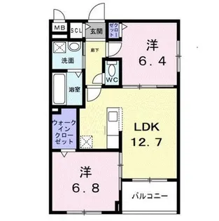 アーバンコート堀川西【2階】の間取り