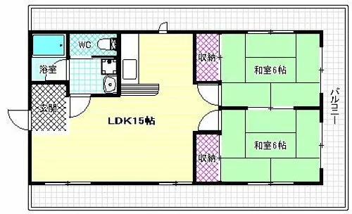 橋口マンション【2階】の間取り
